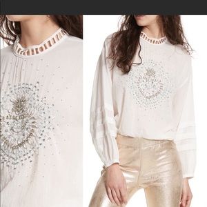Free People Embellished Heart Gold